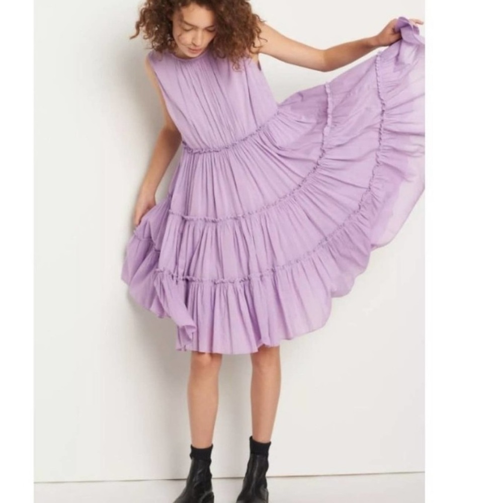 NEW Samant Chauhan Lola tiered tunic dress lined pockets cotton